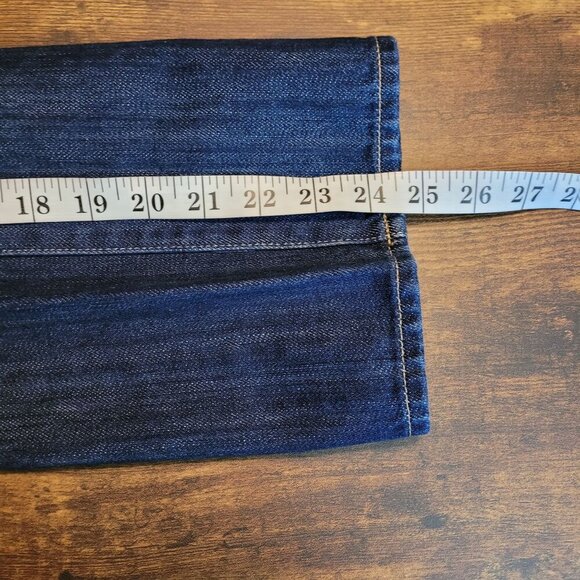 Talbots Jeans Womens 2 Straight Crop Low Rise Button Flap Pocket Dark Wash Denim - Picture 9 of 11